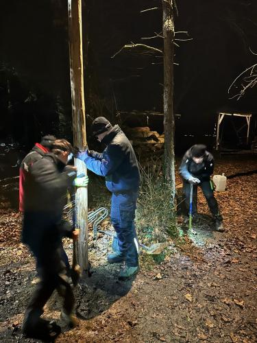 Bau des Eingangstors